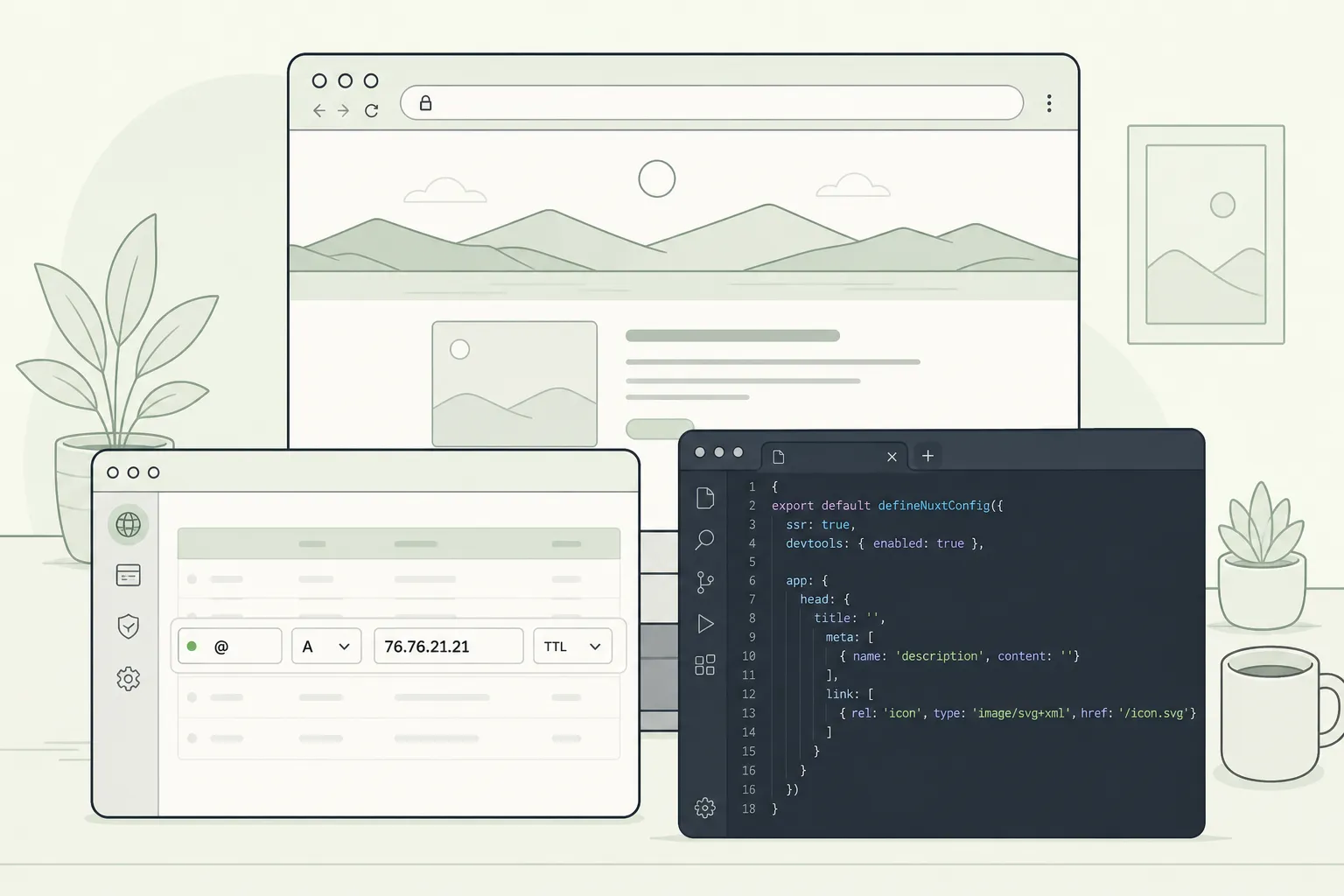 Ship a Nuxt 3 app on Vercel with correct build scripts, env vars, custom domains, previews, caching, redirects, and safe rollbacks. Clear, tested steps.