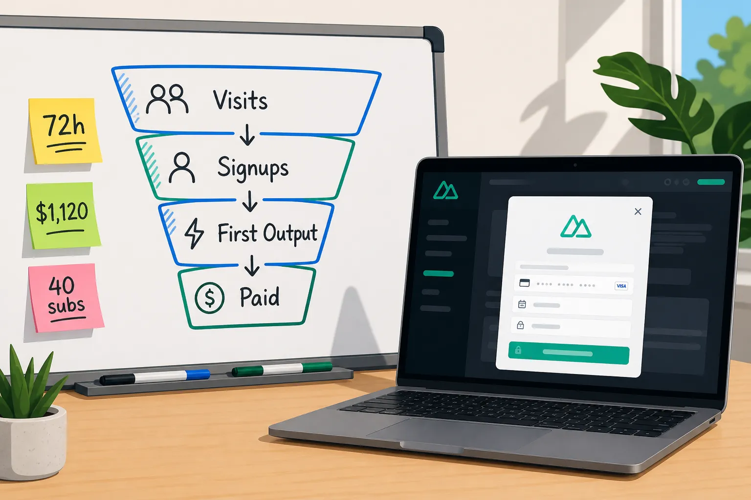 Two engineers hit $1,120 MRR in 30 days using a Nuxt SaaS starter kit with auth, payments, i18n, admin, SEO, and AI features, then iterated pricing to grow.