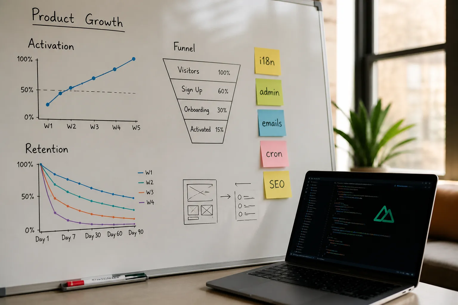 Scale your Nuxt SaaS with analytics, i18n, admin, transactional emails, cron jobs, and SEO defaults so you grow users faster and cut operational toil.